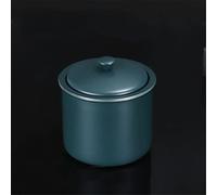Ashtray,Stainless Steel Windproof Ashtray with lid, Creative Large Thick and Drop-Proof Household Cigarette Cup-Bottle Body + Cigarette Holder-Emerald