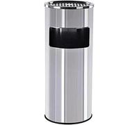 Ashtray Standing Cylindrical Vertical Floor Stand Trash Bin Stainless Steel Container Large Easy to Clean(Golden)