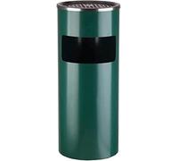 Ashtray Standing Cylindrical Vertical Floor Stand Trash Bin Stainless Steel Container Large Easy to Clean(Green)