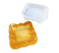 Ashtray Storage Tray Silicone Mold Geometry Epoxy Resin Molds Table Ornament Plaster Making Tool Easy to Clean Silicone Epoxy Resin Molds Silicone Kit Rectangle Keychain Jewelry for Beginners