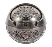 Ashtray With Lid: iplusmile Creative Metal Ashtray Small Portable, with Vintage Patio Lid for Outside and Inside