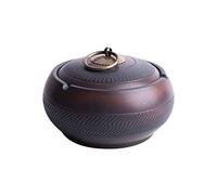 Ashtrays, Ash Tray Sets for Cigarettes Ceramic Ashtray with Lid Outdoor Home Coffee Table Office Desktop Decoration Retro Trays(M)