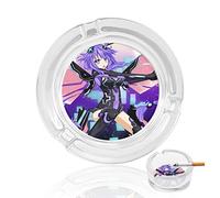 Ashtrays For Cigarettes Anime Girl Crystal Glass Ash Tray Smoking Ashtray Holder For Home Hotel Office Table Top