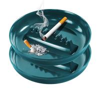 Ashtrays for Cigarettes Outdoor Ash Tray, Trash Can, 2 Pack 7 Inches Large Size Patio Ashtray, Home Ashtray, Smokeless Tabletop Ashtrays for Indoor Outdoor Use