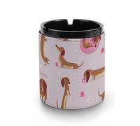 Ashtrays For Cigarettes Sausage Dog Leather Ashtray Smoking Ash Tray Holder For Home Hotel Office Table Top