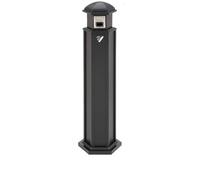 ashtrays for outside Black Outdoor Stainless Steel Floor Standing Ash Column Cigarette Cigarette Butt Collection Rainproof ashtray for outside patio
