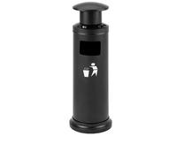 ashtrays for outside Large Outdoor Floor Standing Ash Column Cigarette Cigarette Butt Collection Stainless Steel Rainproof ashtray for outside patio(Black)