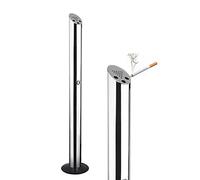Ashtrays For Outside Vertical Ashtray Stainless Steel Cigarette Receptacle Floor Standing Cigarette Butt Collector Outdoor Garden Metal Windproof Ashtray