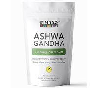 Ashwagandha 1000mg - 90 Vegan Tablets Pure High Strength Root Extract - 3 Months Supply - Supplement for Men & Women - Non-GMO & Made in The UK