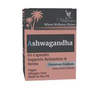 Ashwagandha Capsules, 60 Capsules, Vegan, Vegetarian, Halal, Kosher, Allergen-Free, Gelatin and Gluten Free, Non GMO, Made in The UK (2 Months Supply)