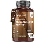 Weight World Supplement Ashwagandha KSM-66 1500mg – 180 Vegan Tablets (6-Month, 1/day)