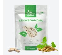 Ashwagandha Extract 500mg, 60 Capsules - Stress & Relaxation Support - Pure Ingredients, GMO & Gluten Free - GMP Certified Adaptogenic Herbal Supplement by Raw Powders