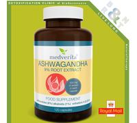 Ashwagandha 9% Extract 120 caps 500 mg Medverita Stress Energy Sleep No Fillers