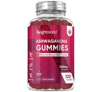 Ashwagandha Gummies 1200mg - 120 Gummies - 2 Months Supply - Tasty Natural Raspberry Flavour - 2 per Day - Ashwagandha Root Extract Supplement - Vegan, Non-GMO, Gluten-Free & Travel-Friendly
