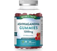 Ashwagandha Gummies 1200mg | High Strength Ashwagandha Supplement with 5% Withanolides | 60 Raspberry Flavoured Gummies | Vegan | Nature's Truth