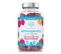 Ashwagandha Gummies - 150 Natural Raspberry Flavoured Chewable & Yummy - 1200mg High Strength Serving with 5% Withanolides - 75 Day Supply - UK Made