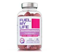 Ashwagandha Gummies - 60 Natural Raspberry Flavoured Chewable & Yummy - 1200mg Strength Serving with 5% Withanolides - 30 Day Supply - UK Made