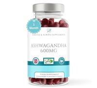 Ashwagandha Gummies High Strength 1200mg per serv with 5% Withanolides 60mg - Raspberry Flavoured Ashwagandha Root Extract Supplement for Men & Women - Mind, Sleep, Calm, Focus & Joint Support (60)