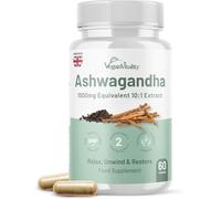 Ashwagandha High Strength 1000mg, Cortisol Reducing Supplement, Organic Ashwagandha Capsules with Black Pepper to Reduce Stress Hormones and Fatigue