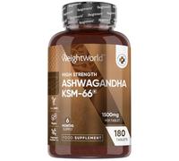 Weight World Supplement Ashwagandha KSM-66 1500mg – 180 Vegan Tablets (6-Month, 1/day)