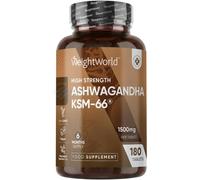 Weight World Supplement Ashwagandha KSM-66 1500mg – 180 Vegan Tablets (6-Month, 1/day)