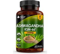 Ashwagandha KSM 66-365 (6 Months Supply) 1200mg Vegan Tablets Pure High Strength Root Extract - Ashwagandha KSM Tablets Supplement