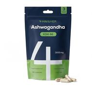 Ashwagandha KSM-66 Capsules 250 mg High Strength - 90 Capsules (3 Month Supply) - Vegan - with B6 for Tiredness & B5 for Mental Performance - 5% Withanolides - for Men & Women - UK Made - 4 HIM & HER