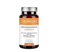 Ashwagandha KSM-66 Complex - BIO-Available - Rhodiola Rosea + VIT B6 B12-5% of Withanolides + Withania Somnifera - Ayurveda Supplement - 60 Capsules Vegan Nutralie