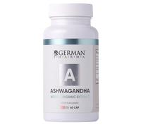 Ashwagandha Organic 650mg, 5% Withanolides, 60 Vegetarian Capsules - Made in The UK