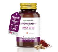 Ashwagandha & Saffron Capsules - 60 Capsules Ashwagandha KSM-66® with Affron Saffron Extract, High Strength Dual-Action Formula for Stress, Sleep & Mood Focus
