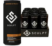 Ashwagandha Sugar-Free Energy Drink Vitamins & Hydration Orange & Peach 12-Pack 250ml Sculpt Drinks