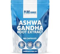 Ashwagandha Vegan Capsules Ashwagandha Root Powder Capsule 10% Withanolides 500mg High Strength 10,000mg Extract 10:1 | Stress Relief, Energy, Strength & Endurance by PSN (180 Capsules)