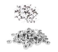ASHWAM 100 Pieces Aluminum Tea Light Tins Tea Light Empty Case Containers + Candle Wick Pre waxed For Candle Making, for DIY Tealight Candles Making