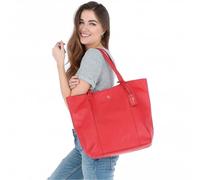 Ashwood "Bulky" Long Handle Leather Shopper Bag: 62320 - Poppy Red - One Size - Leather