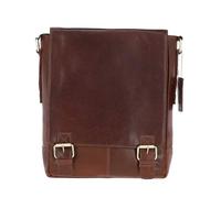 Ashwood Classic A4 Leather Flap-Over Messenger Bag - Rich Genuine Leather Crossbody with Outer Zip Pockets, Internal Storage & Adjustable Strap for Work, Travel or Daily Use: Q-43 (Chestnut)
