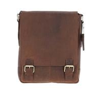Ashwood Classic A4 Leather Flap-Over Messenger Bag - Rich Genuine Leather Crossbody with Outer Zip Pockets, Internal Storage & Adjustable Strap for Work, Travel or Daily Use: Q-43 (brown)