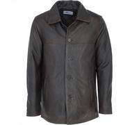 Ashwood Classic Ashwood Men's Black Leather Jacket: AWM-REEFER - 3XL - Leather - Aq Brown