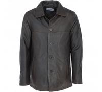 Ashwood Classic Ashwood Men's Black Leather Jacket: AWM-REEFER - 4XL - Leather - Aq Brown