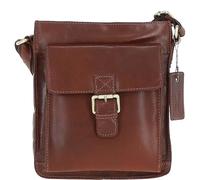 Ashwood Classic Leather Side Bag for Men - Crossbody Shoulder Bag with Buckle Flap, Compact Travel Messenger, Adjustable Strap, Elegant Gold Hardware, Everyday Leather Bag: Q-41 (Chestnut)
