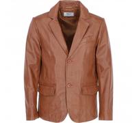 Ashwood Classic Men's Ashwood Leather Blazer: AWL-2288 - S - Leather - Tan