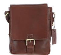 Ashwood Compact Leather Flap Over Bag Black - Genuine Leather Crossbody with Gold Hardware, Outer Zip Pockets & Adjustable Strap - Lightweight Everyday Shoulder Bag: Q-42 (Chestnut)