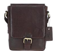 Ashwood Compact Leather Flap Over Bag Black - Genuine Leather Crossbody with Gold Hardware, Outer Zip Pockets & Adjustable Strap - Lightweight Everyday Shoulder Bag: Q-42 (Brandy)