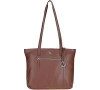 Ashwood Designer Leather Shoulder Bag with Secure Zip Pocket, Handbag for Women, Genuine Leather Shoulder Bag, Stylish Everyday Handbag for Women: Bray (Cognac)
