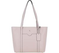 Ashwood Elegant Ladies Real Leather Shoulder Bag - Top-Handle Tote with 3 Internal Pockets, External Pocket and Gold Hardware - Stylish Genuine Leather Everyday Handbag (Beige)