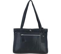 'Newport' Real Leather Multi-Pocket Shoulder Bag Ashwood Leather Black One Size