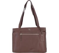 'Newport' Real Leather Multi-Pocket Shoulder Bag Ashwood Leather Light Brown One Size
