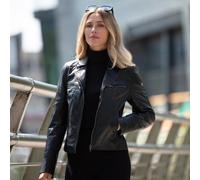 Ashwood 'Eva' Ladies Ashwood Leather Biker Jacket: AWL-1991 - 10 - Leather - Black