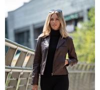 Ashwood 'Eva' Ladies Ashwood Leather Biker Jacket: AWL-1991 - 16 - Brown