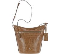 Ashwood 'Expression' Croc Embossed Leather Shoulder Bag: 63790 - One Size - Tan/croc - Leather