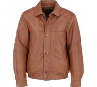 Ashwood 'Ferdinando' Mens Leather Bomber Jacket: 5704 - Tan - 5XL - Leather